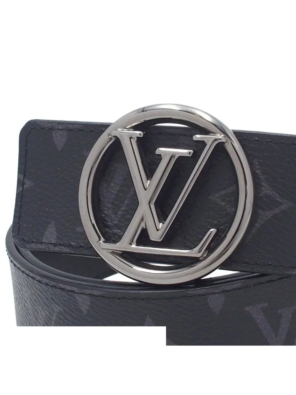 Louis Vuitton Ceinture LV Circle Black Monogram Eclipse Reversible Belt 85/34